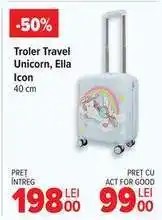 Carrefour Troler Travel Unicorn, Ella Icon 40 cm Ofertă