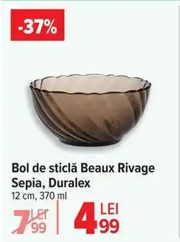Carrefour Bol de sticlă Beaux Rivage Sepia, Duralex Ofertă