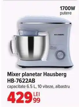 Carrefour Mixer planetar Hausberg HB-7622AB Ofertă