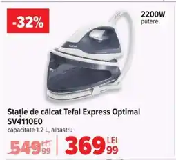 Carrefour Stație de călcat Tefal Express Optimal SV4110E0 Ofertă