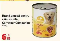 Carrefour Hrană umedă pentru câini cu vită, Carrefour Companino Ofertă