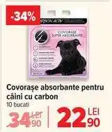 Carrefour Covorașe absorbante pentru câini cu carbon Ofertă