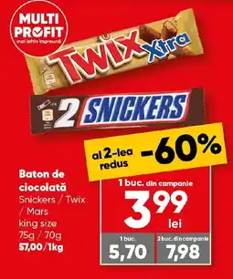 PROFI Baton de ciocolată Snickers / Twix / Mars Ofertă
