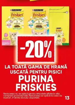 PROFI La toată gama de hrană uscată pentru pisici Purina Friskies Ofertă