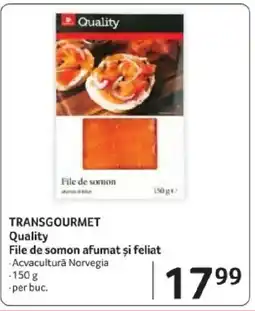 Selgros TRANSGOURMET Quality File de somon afumat şi feliat Ofertă