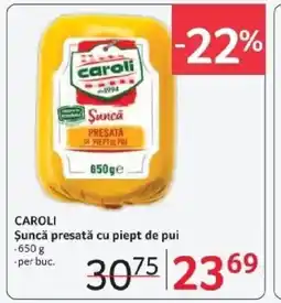 Selgros CAROLI Şuncă presată cu piept de pui Ofertă