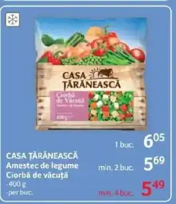 Selgros CASA ȚĂRĂNEASCĂ Amestec de legume Ciorbǎ de văcuţă Ofertă