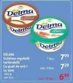Selgros DELMA Grăsime vegetală tartinabilǎ Cu gust de unt / cu sare Ofertă