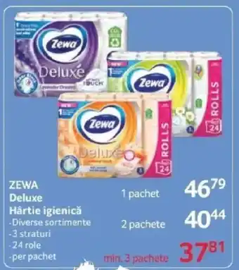 Selgros ZEWA Deluxe Hârtie igienicǎ Ofertă