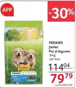 Selgros FRISKIES Junior Pui și legume Ofertă