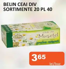 Unicarm Belin ceai div sortimente 20 PL 40 Ofertă