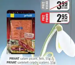 CBA PRIVAT salam picant, felii Ofertă