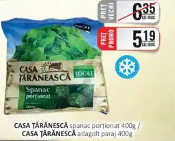 CBA CASA ȚĂRĂNESCĂ spanac porționat Ofertă