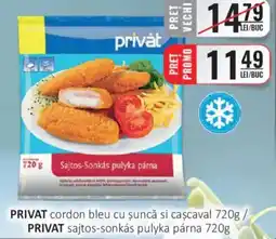 CBA PRIVAT cordon bleu cu șuncă si caşcaval Ofertă