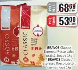 CBA BRAVOS Classic/ Espresso Rosso cafea prăjită, boabe Ofertă