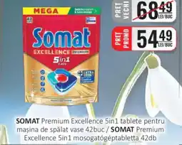 CBA SOMAT Premium Excellence 5in1 tablete pentru maşina de spălat vase Ofertă