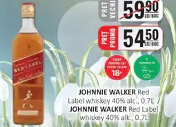 CBA JOHNNIE WALKER Red Label whiskey 40% alc. Ofertă