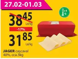 CBA JAGER caşcaval 40% Ofertă