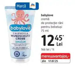 DM Babylove cremă de protecție răni pentru bebeluşi Ofertă