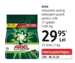 DM Ariel mountain spring detergent pudră pentru rufe 17 spălări Ofertă