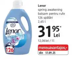DM Lenor spring awakening balsam pentru rufe 126 spălări Ofertă