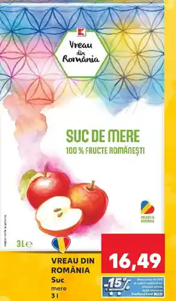 Kaufland VREAU DIN ROMÂNIA Suc mere Ofertă