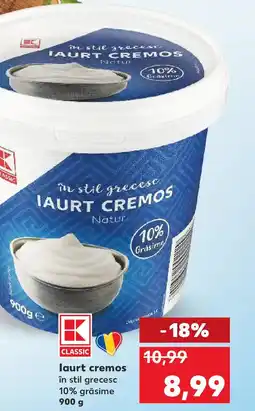 Kaufland laurt cremos în stil grecesc 10% grăsime Ofertă