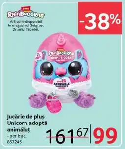Selgros Jucărie de pluș Unicorn adoptă animăluț Ofertă