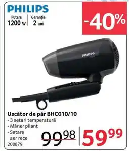 Selgros Uscător de păr BHC010/10 Ofertă