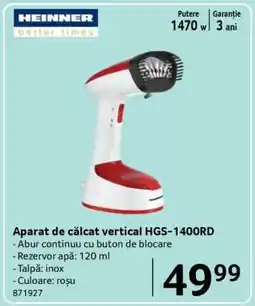 Selgros Aparat de călcat vertical HGS-1400RD Ofertă