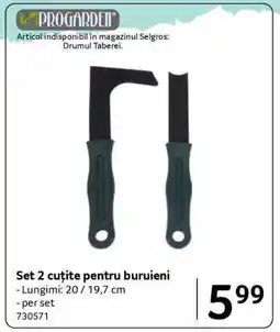 Selgros Set 2 cuțite pentru buruieni Ofertă