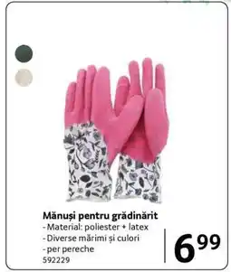 Selgros Mănuși pentru grădinărit Ofertă
