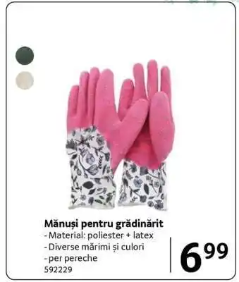 Selgros Mănuși pentru grădinărit Ofertă