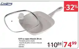 Selgros Grill cu capac Mozaik 28 cm Ofertă