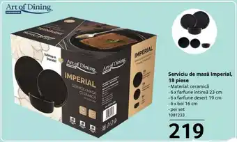 Serviciu de masă Imperial, 18 piese