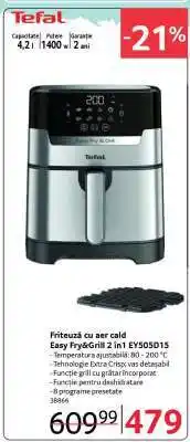Selgros Friteuză cu aer cald Easy Fry & Grill 2 în 1 EY505D15 Ofertă