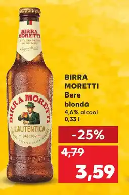 Kaufland BIRRA MORETTI Bere blondă Ofertă
