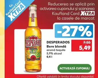 Kaufland DESPERADOS Bere blondă Ofertă