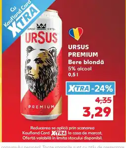 Kaufland URSUS Premium Bere blondă Ofertă