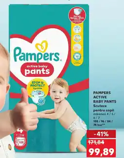Kaufland PAMPERS Active Baby Pants Scutece pentru copii Ofertă