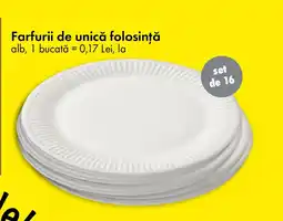 TEDI Farfurii de unică folosință Ofertă