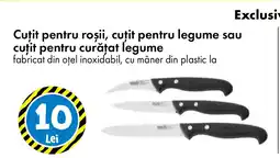 TEDI Cuțit pentru roşii, cuțit pentru legume sau cuţit pentru curățat legume Ofertă