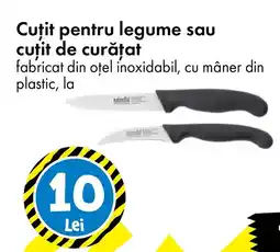 TEDI Cuțit pentru legume sau cuțit de curățat Ofertă