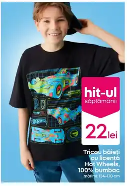 Pepco Tricou băieţi cu licenţă Hot Wheels, 100% bumbac Ofertă