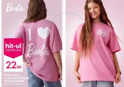 Pepco Tricou fete cu licenţă Barbie, 100% bumbac Ofertă