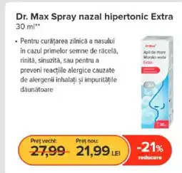 Dr.Max Dr. Max Spray nazal hipertonic Extra Ofertă