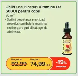 Dr.Max Child Life Picături Vitamina D3 500UI pentru copii Ofertă