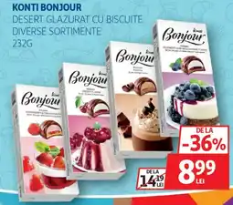 Auchan Konti Bonjour Desert glazurat cu biscuite Ofertă