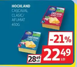 Auchan HOCHLAND Cascaval clasic/ afumat Ofertă