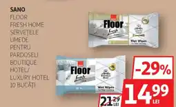 Auchan SANO Floor fresh home șervețele umede Ofertă